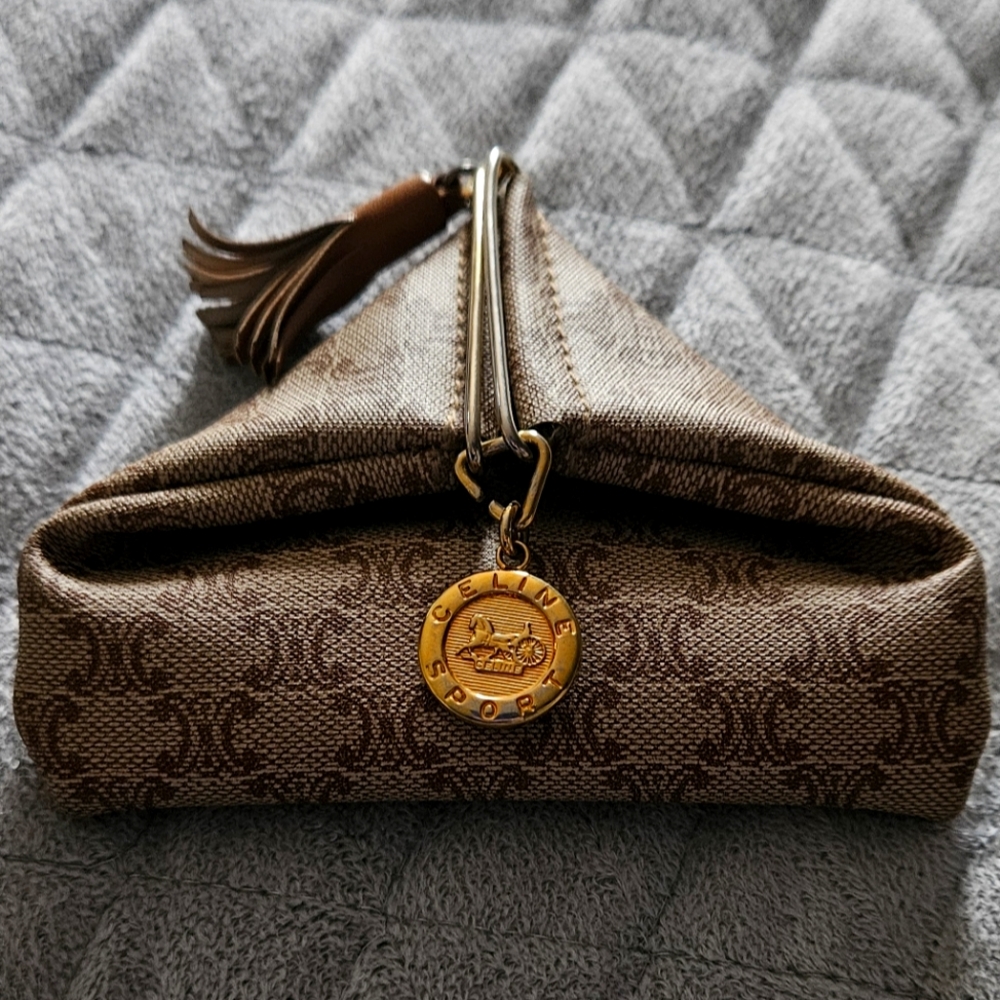 Celine Brown Macadam Coin Purse